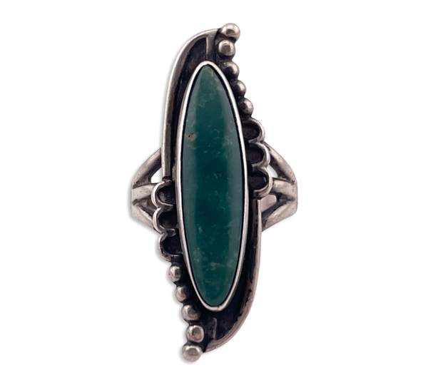 size 6 sterling silver turquoise ring