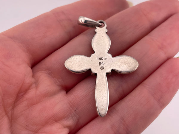 sterling silver Silpada pearl cross pendant