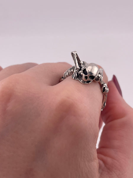 size 10.75 sterling silver skeleton ring