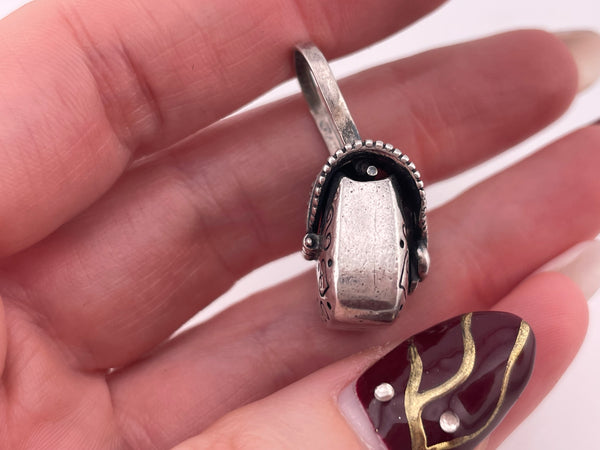sterling silver mini purse compartment pendant ***opens***