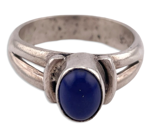 size 7.75 sterling silver lapis ring