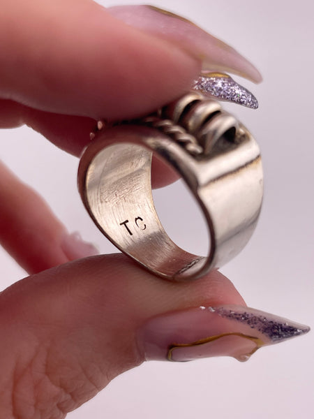 size 5.75 sterling silver Navajo Tommie Charlie stoneless ring