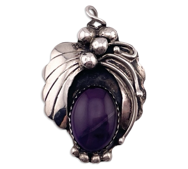 sterling silver sugilite pendant