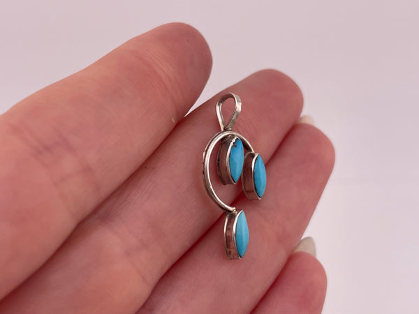 sterling silver turquoise pendant