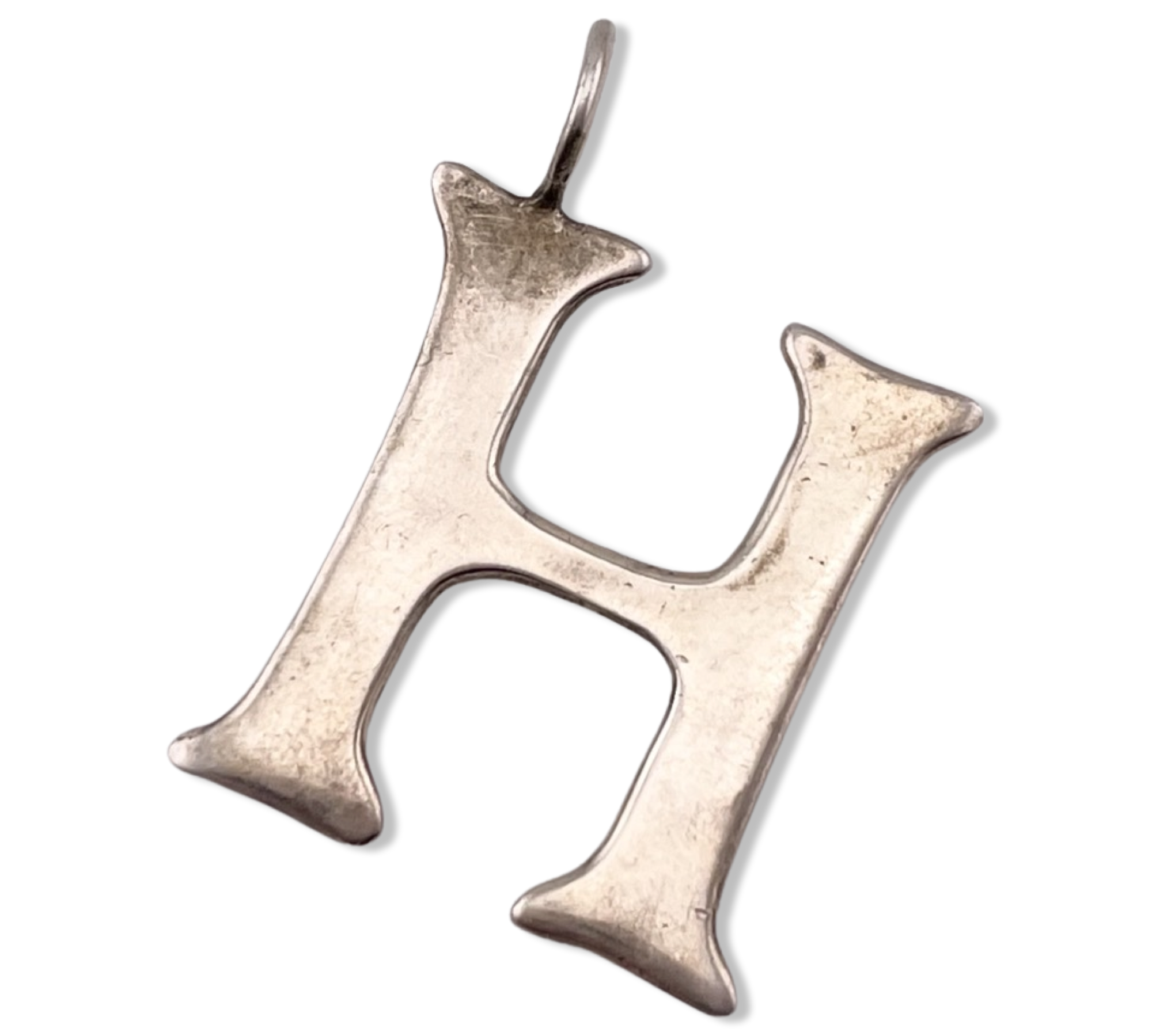 sterling silver Silpada large 'H' initial letter pendant