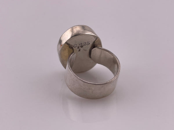 size 7 sterling silver turquoise adjustable band ring