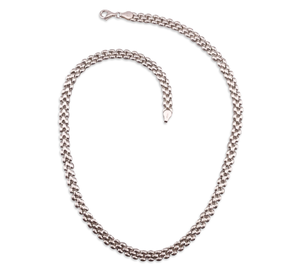 sterling silver 18" panther link chain necklace