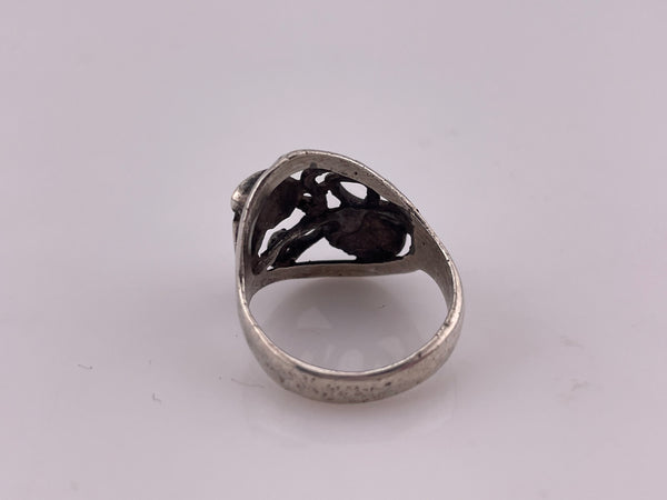 size 7 sterling silver synthetic turquoise ring