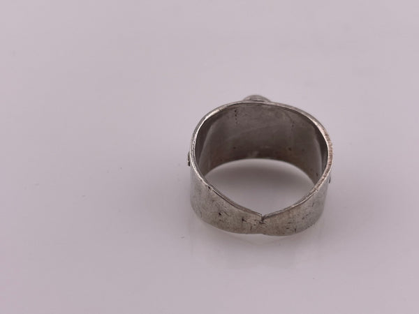 size 6.75 sterling silver coral leaf ring