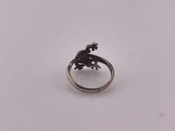 size 3.5 sterling silver frog ring