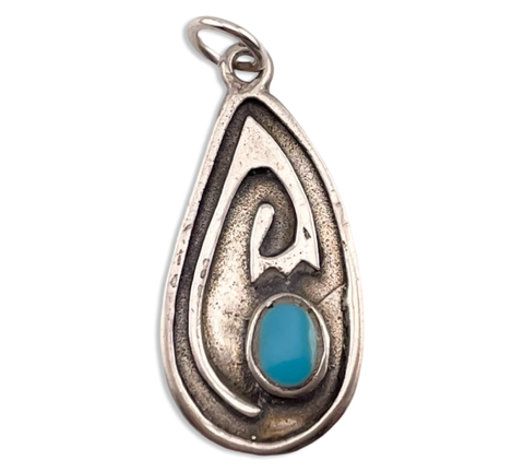 sterling silver turquoise pendant