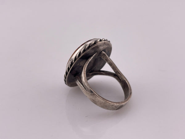 size 7.25 sterling silver agate ring