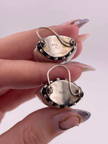 sterling silver stoneless cut-out chunky jug earrings