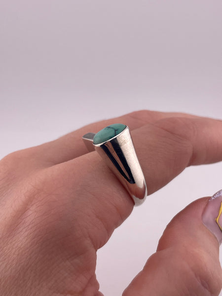 size 8.25 sterling silver turquoise ring