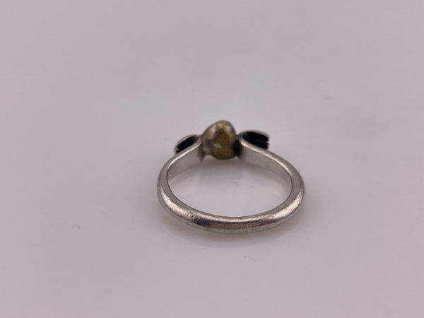 size 7.5 sterling silver & brass ring