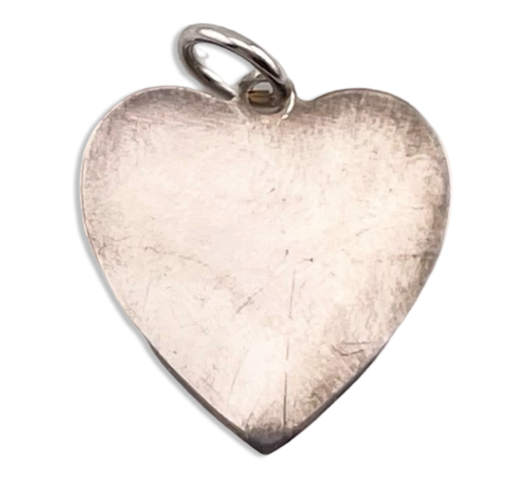 sterling silver heart tag pendant