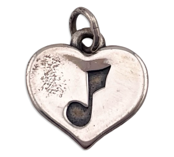 sterling silver James Avery music note heart pendant