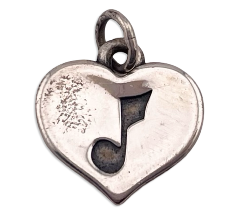 sterling silver James Avery music note heart pendant