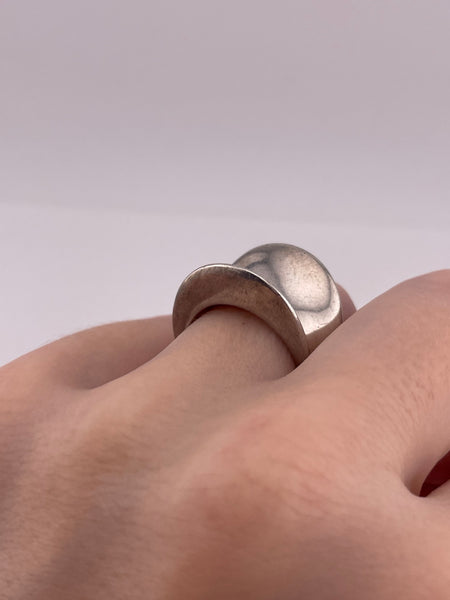 size 7 sterling silver chunky stoneless ring