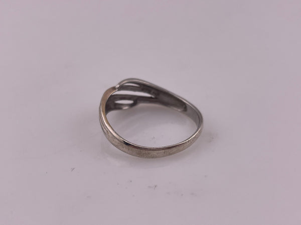 size 9.75 sterling silver stoneless cut-out ring