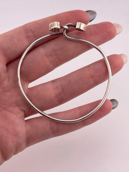 sterling silver & 18k gold Tiffany & Co heart bangle bracelet