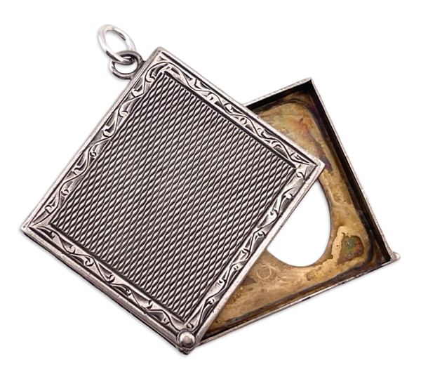 830 silver stamp holder pendant
