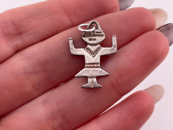 sterling silver Kachina Yei pendant