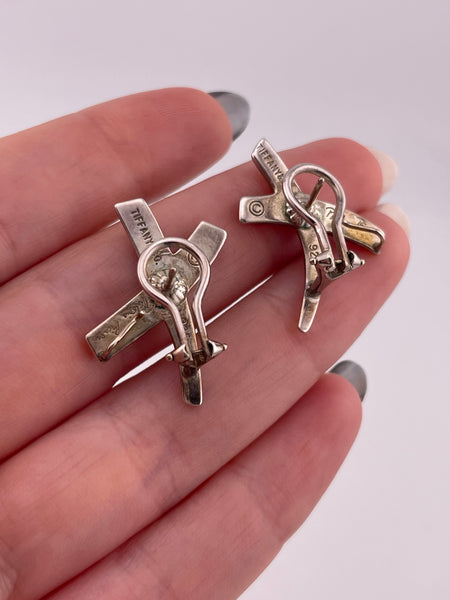 sterling silver Tiffany & Co Paloma Picasso 'X' post earrings