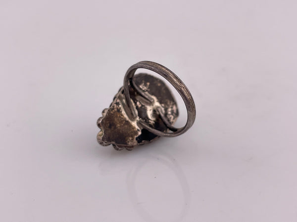 size 4 sterling silver turquoise ring