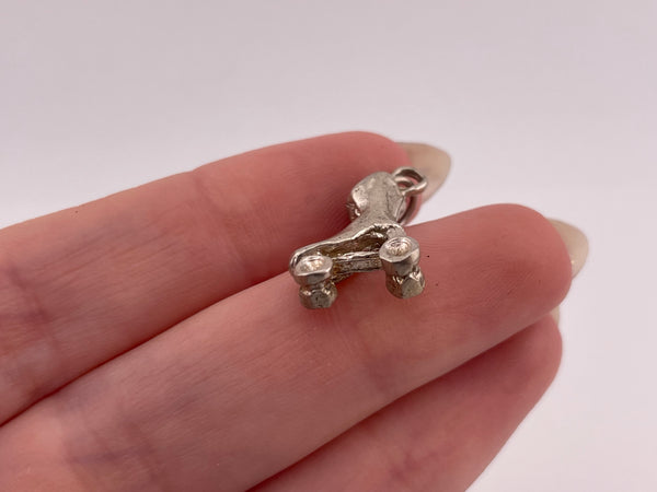 sterling silver roller skate pendant