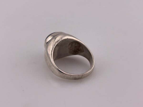 size 6.5 sterling silver chunky heavy amethyst ring