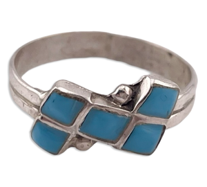 size 7.5 sterling silver turquoise ring