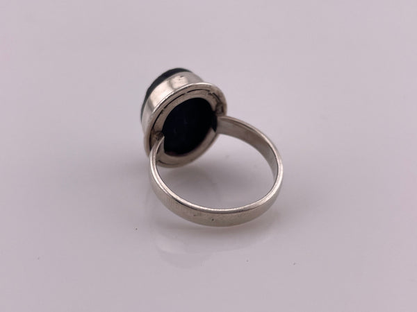size 8 sterling silver druzy doublet ring