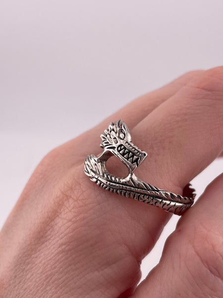 size 14.75 sterling silver dragon ring