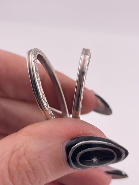 sterling silver oval hoop earrings