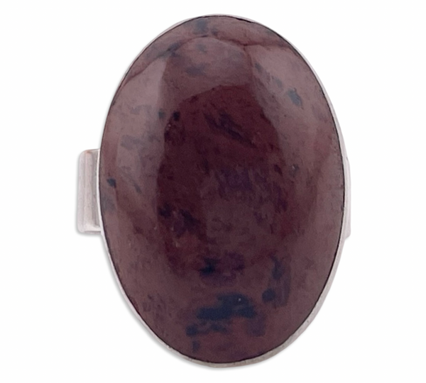 size 7.75 sterling silver jasper ring