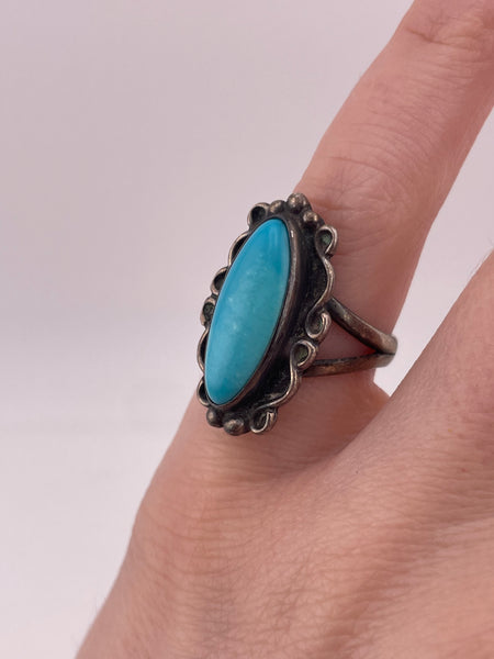 size 4.75 sterling silver turquoise ring