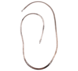 sterling silver long 30" 5.35mm herringbone chain necklace
