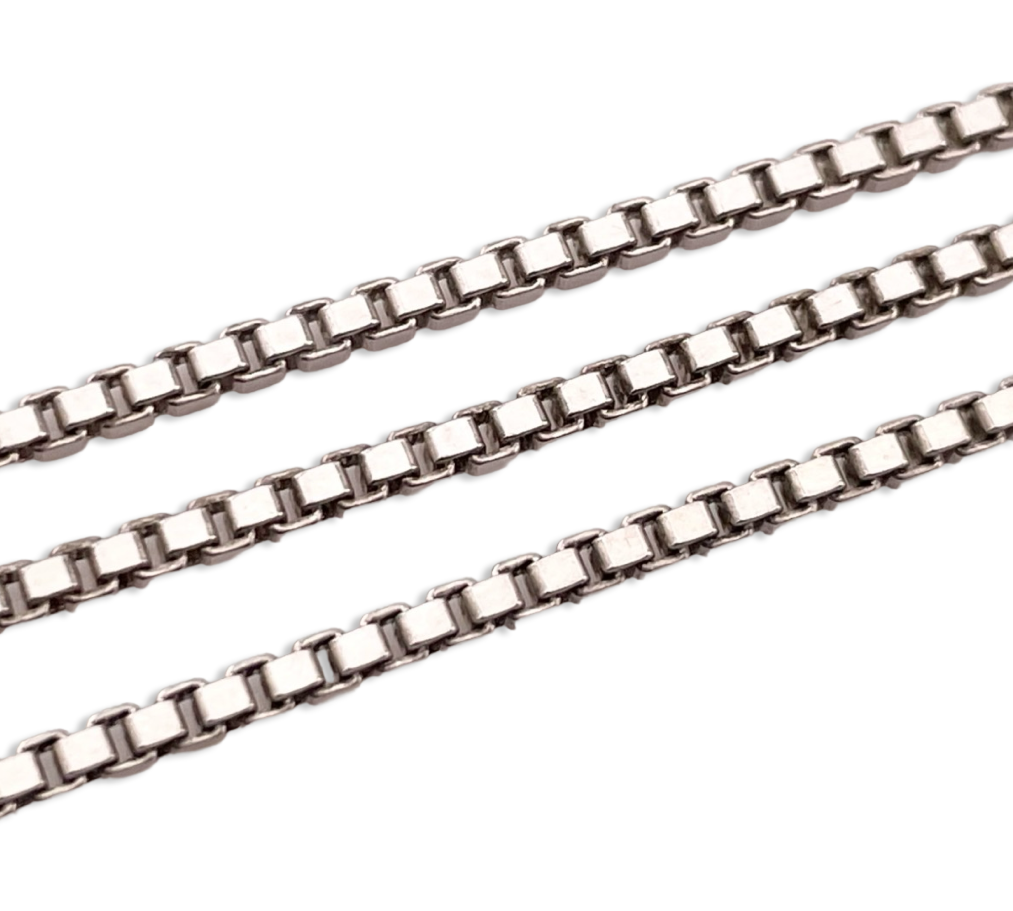 sterling silver long 36" 2.4mm box chain necklace