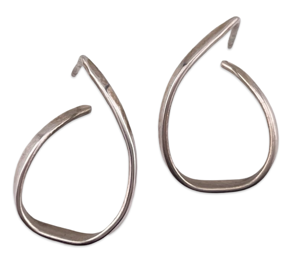 sterling silver Ed Levin stoneless post earrings