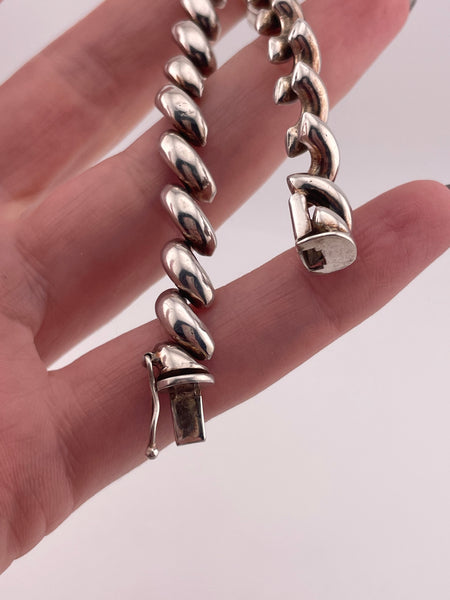 sterling silver 7 1/8" San Marco chain link bracelet