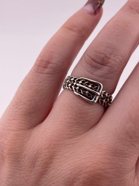 size 6.5 sterling silver belt ring