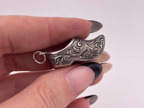 800 silver 3D clog shoe pendant