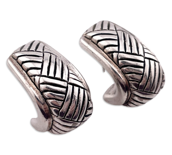 sterling silver electro-form lined j-hook post earrings ***Non sterling posts***