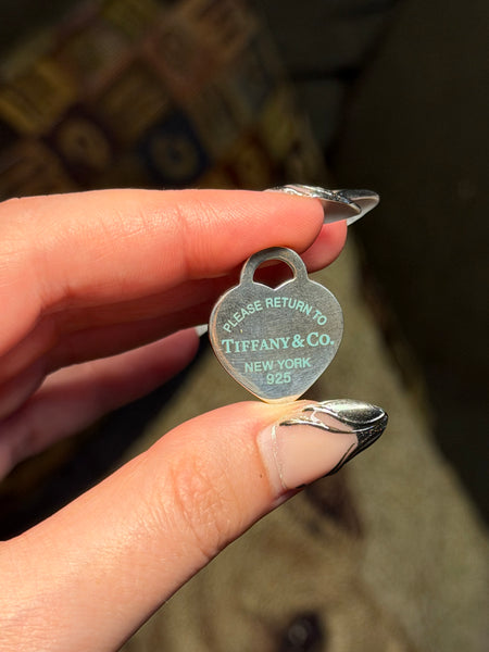 RESERVED PRIVATE LISTING -- sterling silver Tiffany heart tag A1
