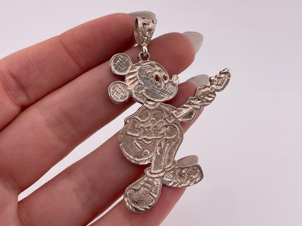 sterling silver large mouse guitar pendant