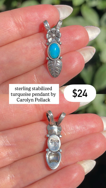 RESERVED PRIVATE LISTING -- sterling silver Carolyn Pollack pendant A15