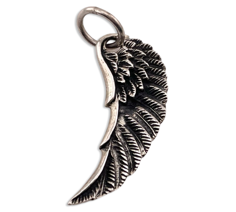 sterling silver angel wing pendant