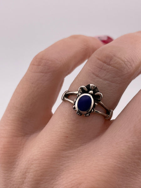 size 6.75 sterling silver lapis ring