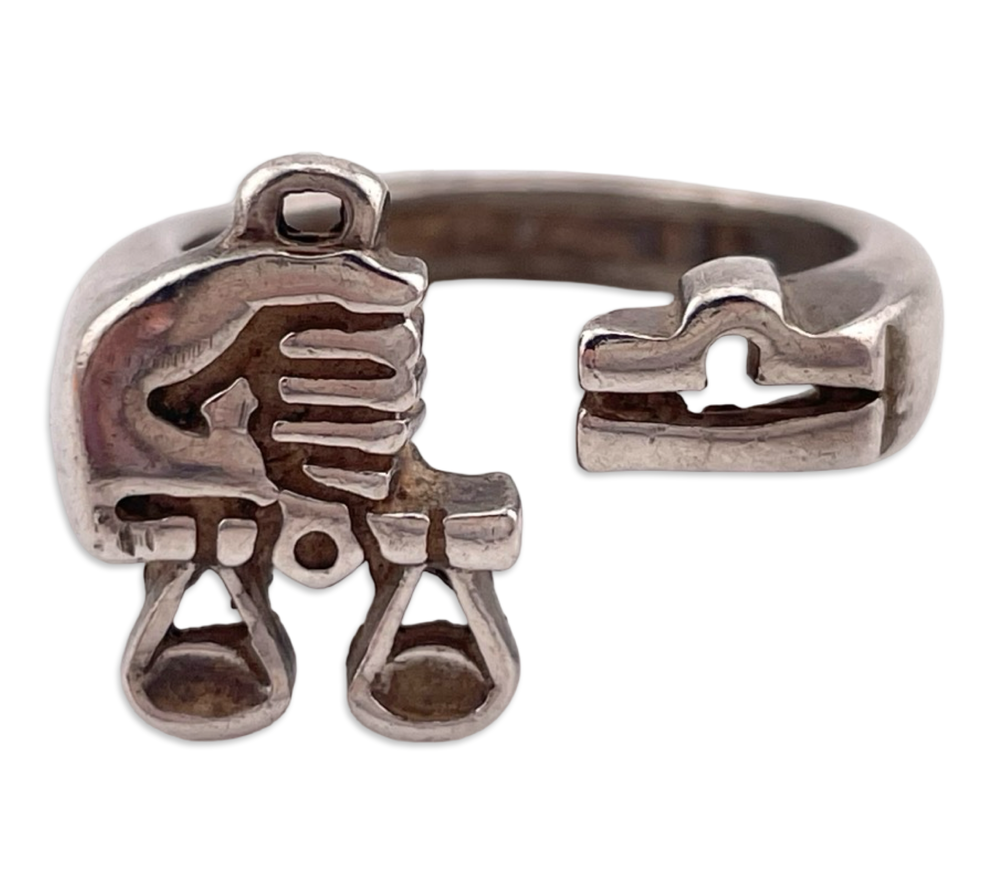 size 9 sterling silver Libra the Scales zodiac ring